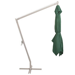 Avis vidaXL Parasol suspendu avec poteau en aluminium 300x300 cm vert