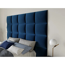 Panneaux muraux tête de lit - 200 cm - Velours - Bleu - BARTEL de Pascal Morabito pas cher