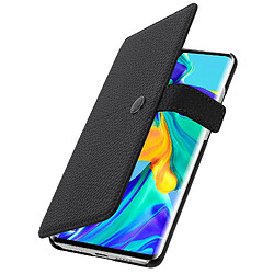 Housse Huawei P30 Pro Clapet Porte cartes Effet texturé Façonnable Noir