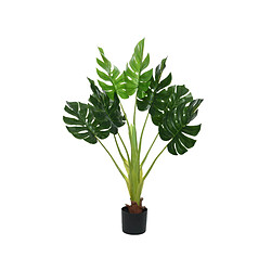 Kaemingk Monstera Artificiel En Pot Plastique, 8 Feuilles - 70 x 29 x 105 cm - Nos Envies Déco