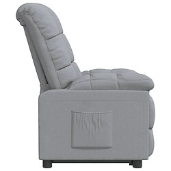 Avis vidaXL Fauteuil inclinable Gris clair Tissu