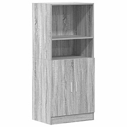 vidaXL Armoire de cuisine sonoma gris 57x41,5x131,5 cm bois ingénierie