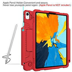 Coque en TPU + silicone, antichoc avec support rouge pour votre Apple iPad Pro 11 pouces (2018)