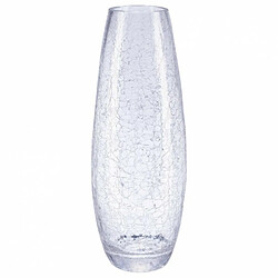 Vase en Verre Craquelé 40cm Transparent