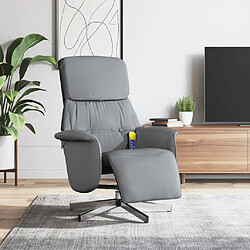 Maison Chic Fauteuil Relax pour salon, Fauteuil inclinable de massage et repose-pieds gris clair tissu -GKD44518