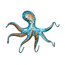 Octopus Key Hooks Porte-clés Coastal Hook