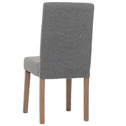 Decoshop26 Lot de 6 chaises de salle à manger dossier haut en tissu bouclé gris pieds en bois clairs 04_0007634 pas cher