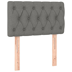 Acheter Maison Chic Tête de lit scandinave à LED,meuble de chambre Gris foncé 80x7x78/88 cm Tissu -MN23244