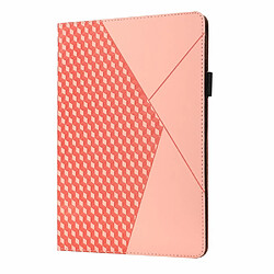 Etui en PU motif de losanges avec porte-cartes et élastique or rose pour votre iPad mini (2021)