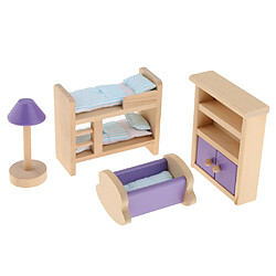 Avis enfants prétendre jeu de rôle en bois jouet dollhouse meubles ensemble - chambre d'enfants