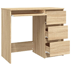 Avis vidaXL Bureau Chêne sonoma 90x45x76 cm Bois d’ingénierie