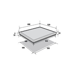 Table de cuisson induction 60cm 4 feux 7200w - spi1106b - SAUTER