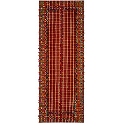 Vidal Tapis de laine 435x154 rouge Jajim