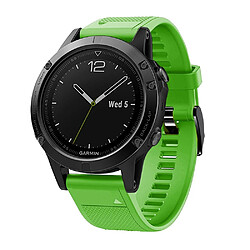 Bracelet en silicone sport avec boucle noire vert pour votre Garmin Fenix 5