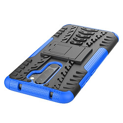 Wewoo Coque Pour Xiaomi Redmi Note 8 Pro Texture de pneu TPU antichoc + PC Housse de protection avec support bleu pas cher