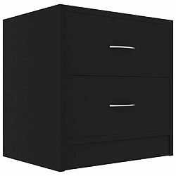 Maison Chic Table de chevet,Table de nuit,Table d'appoint pour salon Noir 40 x 30 x 40 cm Aggloméré -MN64543