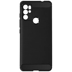 Avizar Coque Motorola Moto G60s Souple Coins Renforcés Carbone Effet Brossé Noir