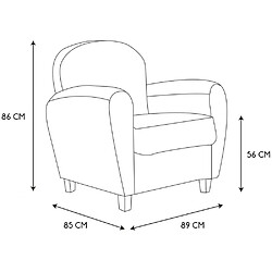 The Home Deco Factory Fauteuil club vintage William.