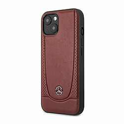 Mercedes Cuir Urban Line - Coque pour iPhone 14 Plus (Rouge)