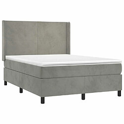 Acheter Sommier à lattes,Cadre à lattes de lit pour Adulte matelas et LED Gris clair 140x200 cm -MN86261