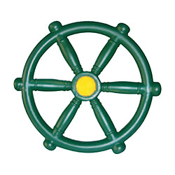 Roue Portative De Bateau De Pirate De 18.81 Pouces Pour Ensemble De Balançoire Extérieur De Jeu D'arrière-cour Vert Armée