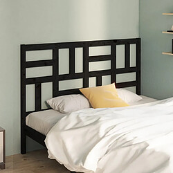 Avis Maison Chic Tête de lit scandinave,Meuble de chambre Noir 126x4x104 cm Bois massif de pin -MN41761