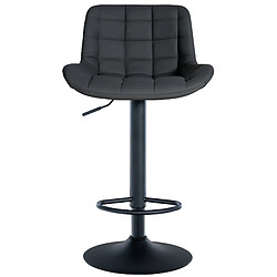 Avis Decoshop26 Lot de 2 tabourets de bar structure métallique noir assise en PVC noir avec surpiqûres 10_0004441