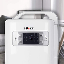 Duronic DH20 Déshumidificateur – Jusqu'à 20 litres d'eau par jour – Programmateur intégré jusqu'à 8 heures par jour – 3 Vitesses réglables – 320W – Consomme peu d'énergie – Blanc