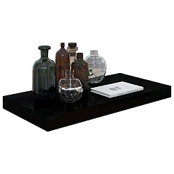 Avis Maison Chic Lot de 2 Étagère murale flottante,Etagère de rangement Noir brillant 50x23x3,8 cm MDF -MN18850