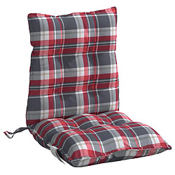 Acheter vidaXL Coussins de chaise à dossier bas lot de 6 motif carreaux rouge