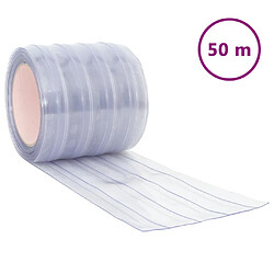 vidaXL Rideau de porte transparent 200 mmx1,6 mm 50 m PVC