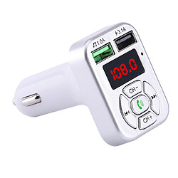 Chargeur de voiture Bluetooth 3.1A Carte de Charge Rapide FM de Voiture Bluetooth MP3 Transmetteur Argent