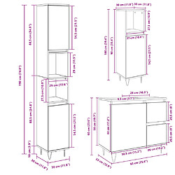 vidaXL Ensemble de meubles de salle de bain 3 pcs chêne sonoma pas cher