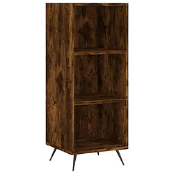 Avis vidaXL Buffet haut Chêne fumé 34,5x32,5x180 cm Bois d'ingénierie