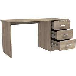 Avis Habitat Et Jardin Bureau Laury - 121 x 55 x 74 cm - Chêne