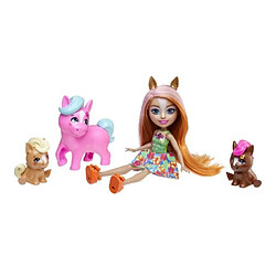 Enchantimals-Famille de Pensee Poney-Poupée et 3 figurines poneys HXB99