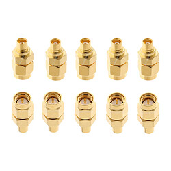 10pcs Adaptateur RF SMA Mâle vers MCX Femelle Connecteur Coaxial RF