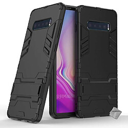 Htdmobiles Coque rigide anti choc pour Samsung Galaxy S10+ Plus + film ecran - NOIR