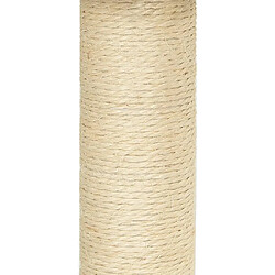 Acheter Helloshop26 Arbre à chat meuble tour grimper jouet grattage grattoir escalade plateforme avec griffoirs en sisal clair 155 cm gris 02_0022581