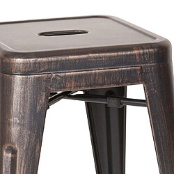 Tabouret VANTAGGIO en métal noir / or hjh OFFICE