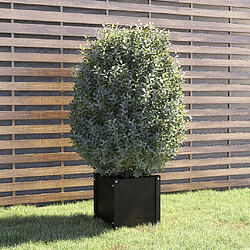 Maison Chic Jardinière,Bac à fleurs - pot de fleur d'extérieur Noir 40x40x40 cm Bois de pin massif -GKD57517