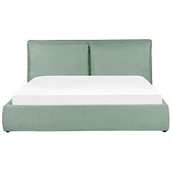 Acheter Beliani Lit double avec coffre en velours 180 x 200 cm vert BAJONNA