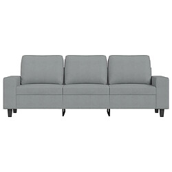 Avis Maison Chic Canapé à 3 places,Canapé droit,Sofa de Salon,Banquette Gris clair 180 cm Tissu -GKD838629