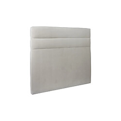 Sommeil de plomb Tete de lit Lignes Velours Gris clair L 135 cm - Ep 10 cm rembourré