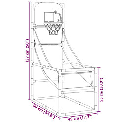 vidaXL Ensemble de jeu de basket-ball d'arcade avec ballon et pompe pas cher