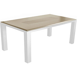 Proloisirs Table de jardin Florence 180 cm taupe.