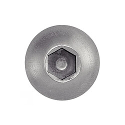 Vis à métaux Acton tête bombée hexagonale creuse inox A2 ISO 7380