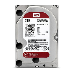 Western Digital WD Red Pro Disque Dur HDD Interne 2To 3.5" 7200tr/min SATA Rouge