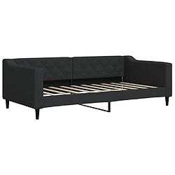 vidaXL Lit de repos sans matelas noir 90x190 cm tissu