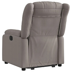 Avis vidaXL Fauteuil inclinable taupe tissu